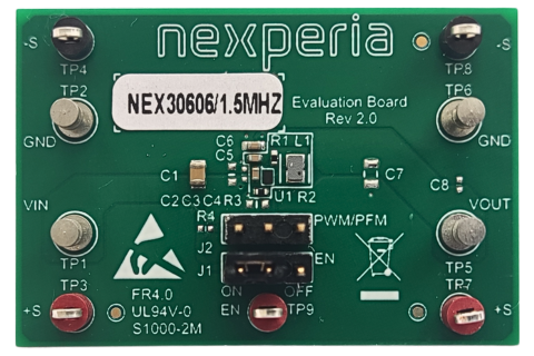 NEX30606：1.8至5.0 V，600 mA，220 nA超低Iq降壓轉(zhuǎn)換器評(píng)估板